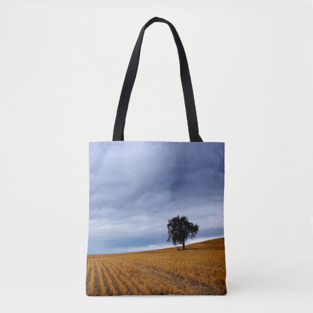 Bolsa Tote Árvore num campo de trigo (Frente)