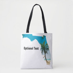 Bolsa Tote Árvore Palm de Palm de Praia da FLORIDA Preenchid