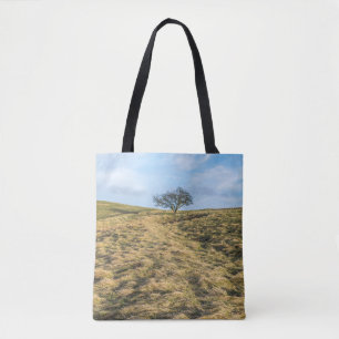 Bolsa Tote árvore solitária no campo
