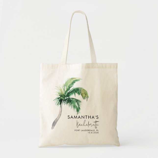 Bolsa Tote Árvore tropical de palma da Festa de solteira pers (Frente)