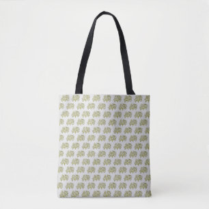 Bolsa Tote Árvore verde aquarela