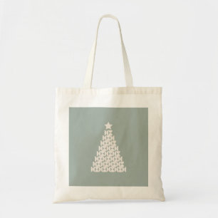 Bolsa Tote Árvore Verde de Natal Sage