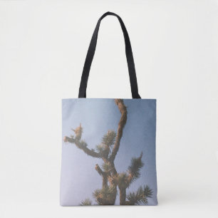 BOLSA TOTE ÁRVORE VERDE E MARAVILHOSA SOB PELE AZUL