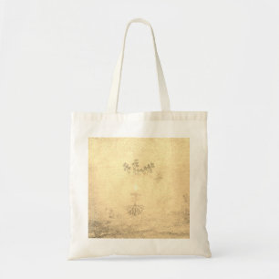 Bolsa Tote Árvore Zen Dourada, Silhueta, Bem-Estar Saúde Holí