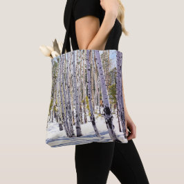 Bolsa Tote Árvores de Aspen na Floresta