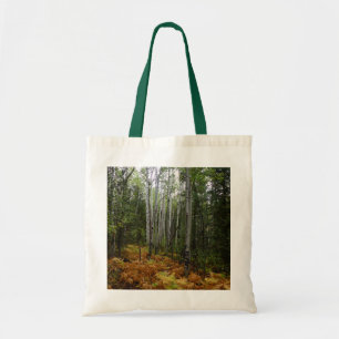 Bolsa Tote Árvores de Bétula Branca e Samambaias de Outono na