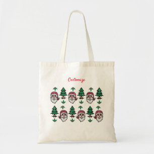 Bolsa Tote Árvores de Natal e Santas Thunder_Cove