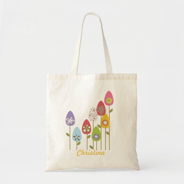 Bolsa Tote Árvores de Ovos de Páscoa (Frente)
