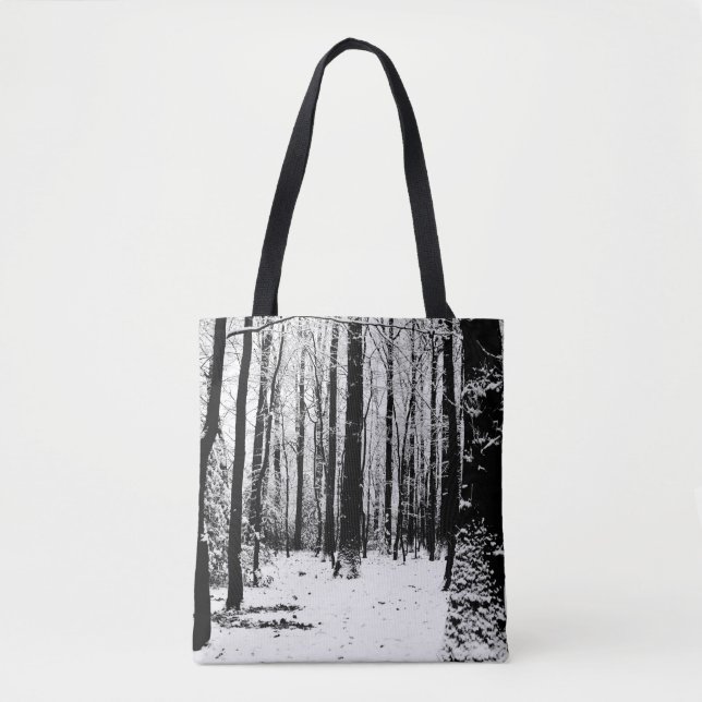 Bolsa Tote Árvores na sacola da neve (Frente)