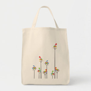 Bolsa Tote Árvores pontilhadas & sacola bonito do costume do