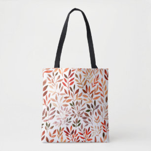 Bolsa Tote Árvores retrógradas, padrão sem costura de aquarel