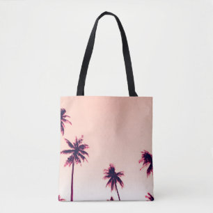 Bolsa Tote Árvores tropicais de coco de palma na natureza do