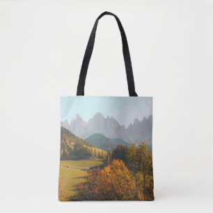 BOLSA TOTE ÁRVORES VERDES E CAMPO DE GRAMAS