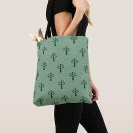 Bolsa Tote Árvores Verdes Minimalistas