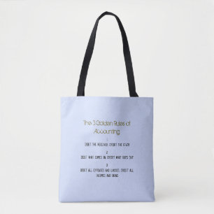 Bolsa Tote "As 3 regras de ouro de contabilidade "