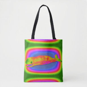 Bolsa Tote as baleias selvagens da multi-cor projetam o verde