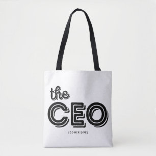 Bolsa Tote As bolinhas personalizadas do CEO tipografia retro