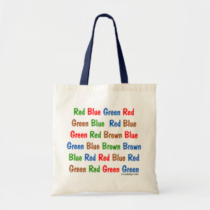 Bolsa Tote As cores do teste de Stroop