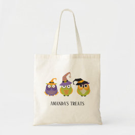 Bolsa Tote As crianças do Halloween tratam a bolsa. Bruxa eng