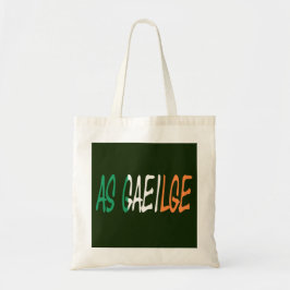 Bolsa Tote As Gaeilge sobrepôs-se à Irish Flag btt