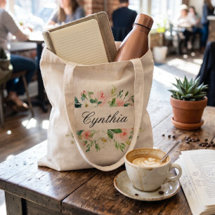 Bolsa Tote As hortaliças coram dama de honra floral da