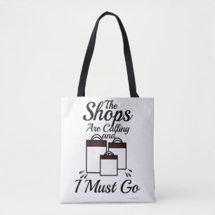 Bolsa Tote As Lojas Estão Chamando Slogan de Compras Legal Gr