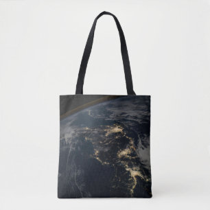Bolsa Tote As Luzes Da Cidade Do Japão À Noite.
