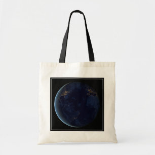 Bolsa Tote As Luzes da Terra à Noite
