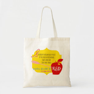 Bolsa Tote As maçãs devem ser sacola vermelha