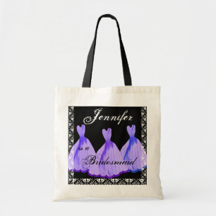 Bolsa Tote AS MÁSCARAS do ridesmaid ROXO vestem a sacola