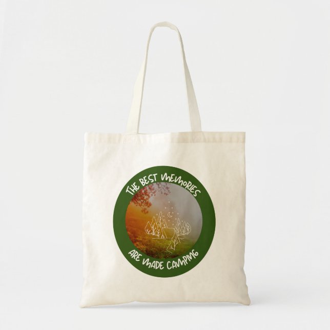 Bolsa Tote As melhores memórias são feitas para acampar Tote  (Frente)