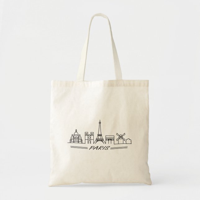 Bolsa Tote As melhores visões de Paris (Frente)