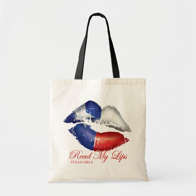 Bolsa Tote As meninas de Texas leram minha sacola dos lábios (Frente)