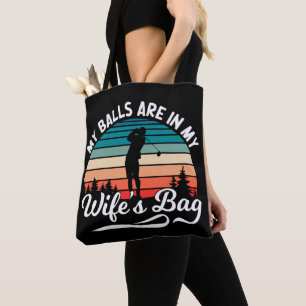 Bolsa Tote As Minhas Bolas Estão Na Minha Esposa, Saco, Retro