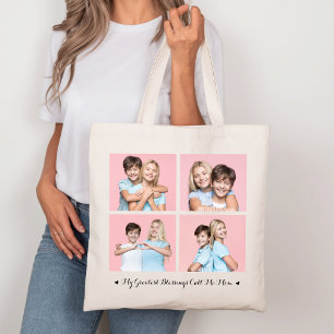Bolsa Tote As Minhas Maiores Bênçãos Chamam-Me Mãe 4 Foto