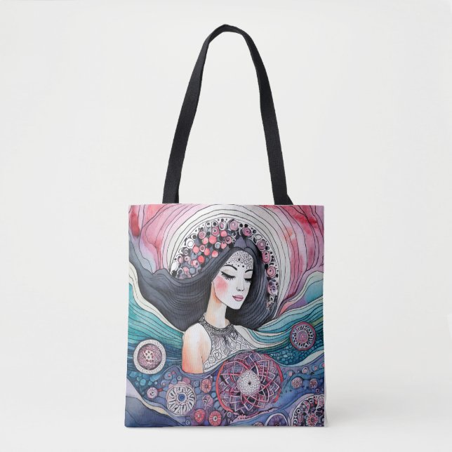 Bolsa Tote As mulheres da imagem do mar (Frente)