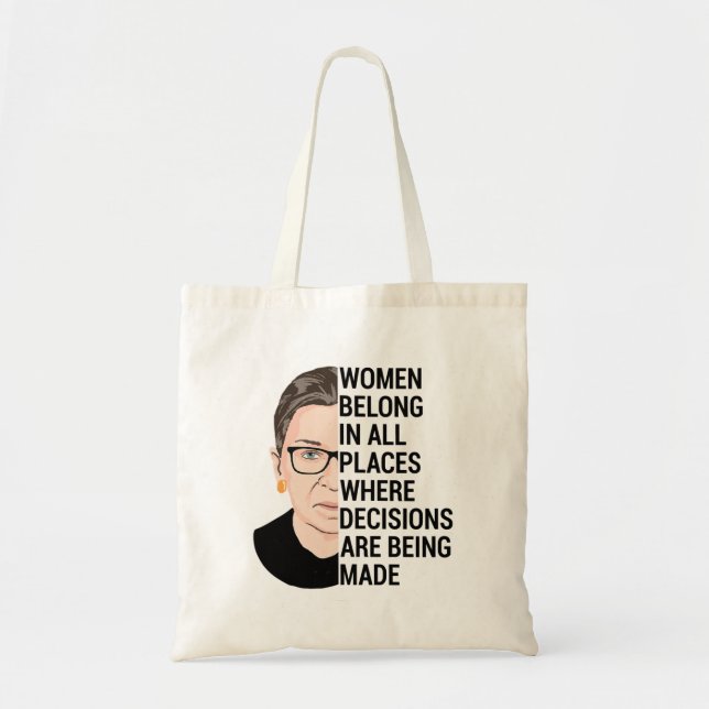 Bolsa Tote As mulheres pertencem a todos os lugares onde as d (Frente)