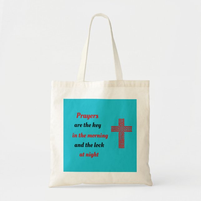 Bolsa Tote As orações são a chave (Frente)