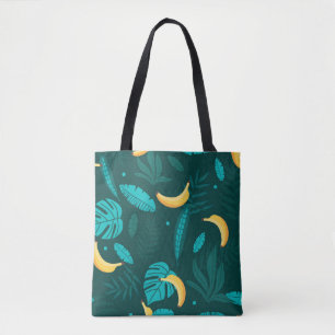 Bolsa Tote As palmeiras tropicais deixam um padrão sem costur