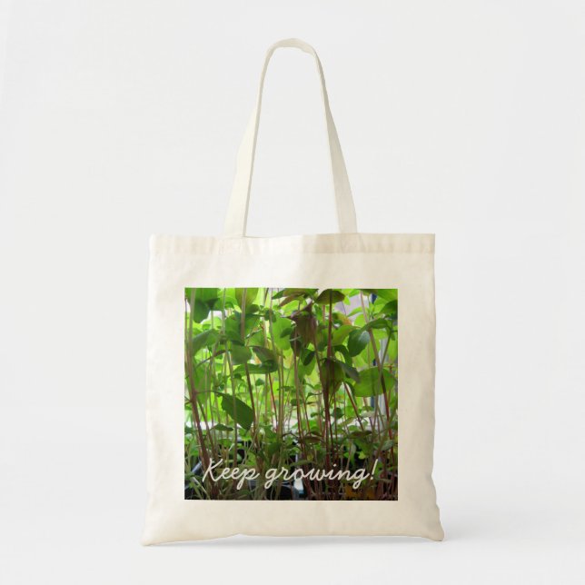 Bolsa Tote As plantas mantêm-se crescer sementes (Frente)