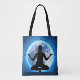 Bolsa Tote "Às vezes a melhor coisa a fazer" Blue Moon Yoga