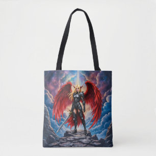 Bolsa Tote Asa Carmesim - Guerreira Anjo Caído.