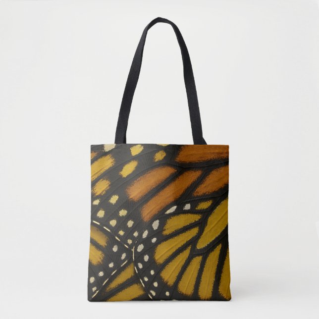 Bolsa Tote Asa de Borboleta Monarca Laranja e Amarela Maripos (Frente)