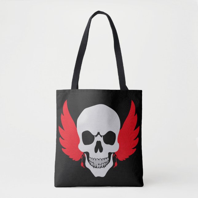 Bolsa Tote asa do crânio asas (Frente)