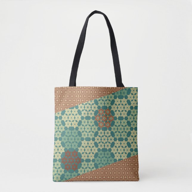 Bolsa Tote Asanoha and Kikkou Pattern (Frente)