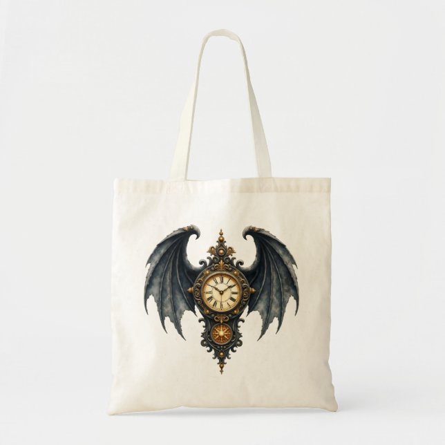 Bolsa Tote Asas da Eternidade – O Guardião Atemporal.  (Frente)