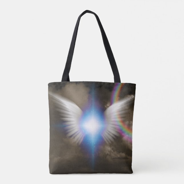 Bolsa Tote Asas de anjos brancos (Verso)