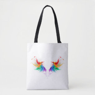 Bolsa Tote Asas de Arco-íris Fofas