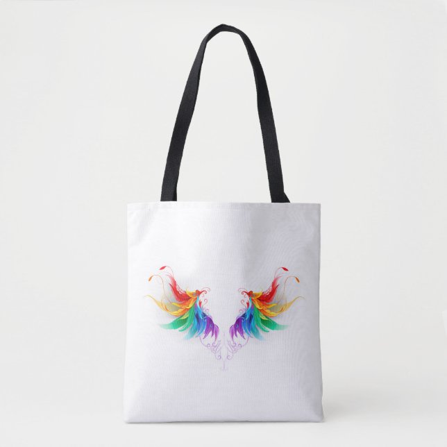 Bolsa Tote Asas de Arco-íris Fofas (Frente)