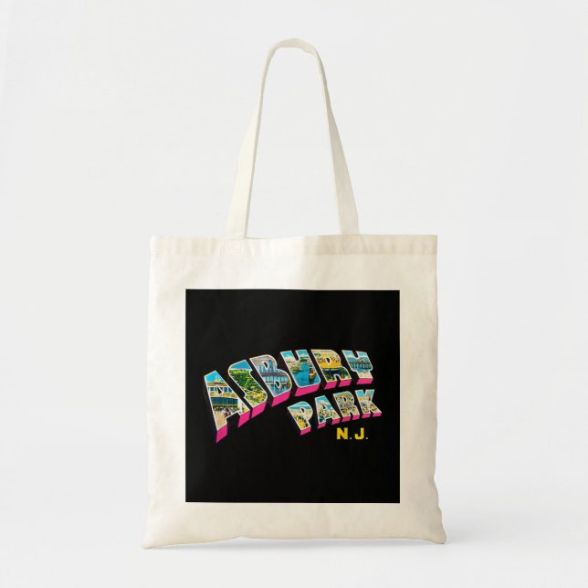 Bolsa Tote Asbury Park NJ Shirt Retro New Jersey Souvenir (Frente)